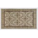 Floral Patterned Turkish Handmade Vintage Rug, Ideal for Office and Home Decor. 3.9 x 6.8 Ft (118 x 207 cm)
