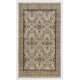 Floral Patterned Turkish Handmade Vintage Rug, Ideal for Office and Home Decor. 3.9 x 6.8 Ft (118 x 207 cm)