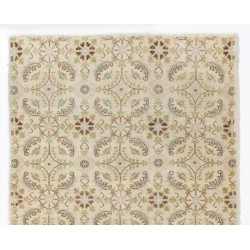 Turkish Oushak Handmade Vintage Rug, Ideal for Office and Home Decor. 4 x 6.4 Ft (119 x 195 cm)