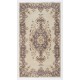 Vintage Handmade Turkish Oushak Wool Rug with Medallion Design. 4 x 6.9 Ft (119 x 210 cm)