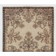 Turkish Oushak Handmade Vintage Rug with Floral Garden Design, Ideal for Office and Home Decor. 4 x 7 Ft (119 x 212 cm)