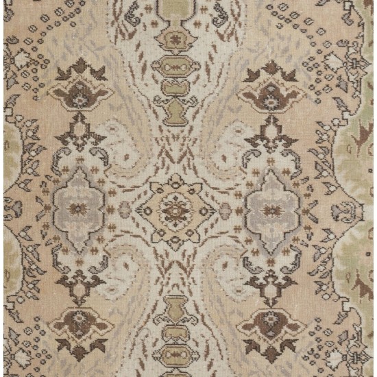 Handmade Vintage Rug from Turkey. 4 x 7.2 Ft (119 x 219 cm)