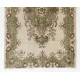 Vintage Handmade Turkish Oushak Wool Rug with Medallion Design. 4 x 6.9 Ft (120 x 208 cm)