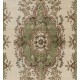 Vintage Handmade Turkish Oushak Wool Rug with Medallion Design. 4 x 6.9 Ft (120 x 208 cm)