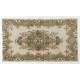 Vintage Handmade Turkish Oushak Wool Rug with Medallion Design. 4 x 6.9 Ft (120 x 208 cm)