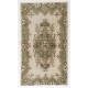 Vintage Handmade Turkish Oushak Wool Rug with Medallion Design. 4 x 6.9 Ft (120 x 208 cm)
