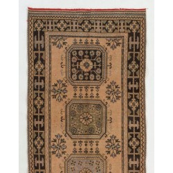 Mid-20th-Century Handmade Turkish Runner Rug, Great for Hallway Decor. 4.2 x 11.4 Ft (125 x 345 cm)