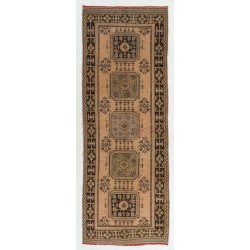 Mid-20th-Century Handmade Turkish Runner Rug, Great for Hallway Decor. 4.2 x 11.4 Ft (125 x 345 cm)