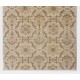 Handmade Vintage Rug, Floral Patterned Anatolian Carpet. 4.2 x 7.5 Ft (127 x 226 cm)
