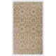 Handmade Vintage Rug, Floral Patterned Anatolian Carpet. 4.2 x 7.5 Ft (127 x 226 cm)