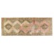 Vintage Handmade Turkish Runner Rug, Ideal for Hallway Decor. 4.6 x 12.9 Ft (140 x 392 cm)