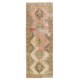 Vintage Handmade Turkish Runner Rug, Ideal for Hallway Decor. 4.6 x 12.9 Ft (140 x 392 cm)