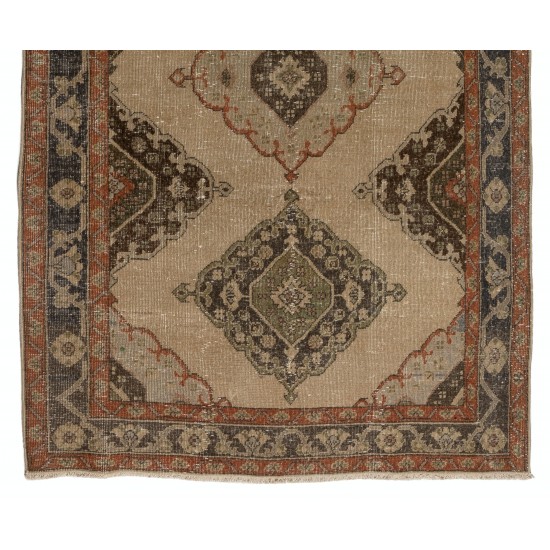 Vintage Handmade Anatolian Runner Rug, Great for Hallway Decor. 4.8 x 12.4 Ft (145 x 375 cm)