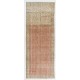 Vintage Handmade Turkish Runner Rug for Hallway Decor. 4.8 x 12.8 Ft (146 x 388 cm)