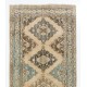 Vintage Handmade Turkish Runner Rug for Hallway Decor. 4.9 x 12.2 Ft (148 x 369 cm)