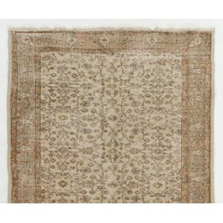 Handmade Vintage Rug, Floral Patterned Anatolian Carpet. 5 x 8.4 Ft (150 x 253 cm)