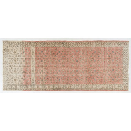 Vintage Handmade Anatolian Runner Rug, Great for Hallway Decor. 5 x 12.7 Ft (155 x 385 cm)