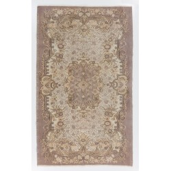 Home Decor Vintage Carpet, Hand-Knotted Turkish Wool Rug. 5.3 x 8.8 Ft (160 x 266 cm)