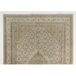 Hand-Knotted Vintage Central Anatolian Rug Made of Wool. 5.4 x 7.7 Ft (164 x 234 cm)