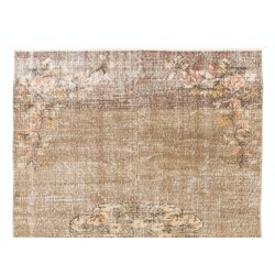 Home Decor Vintage Carpet, Hand-Knotted Turkish Wool Rug. 5.5 x 8.2 Ft (166 x 248 cm)