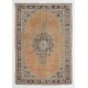 Hand-Knotted Vintage Turkish Oushak Rug, Home Decor Carpet. 5.6 x 7.9 Ft (169 x 240 cm)