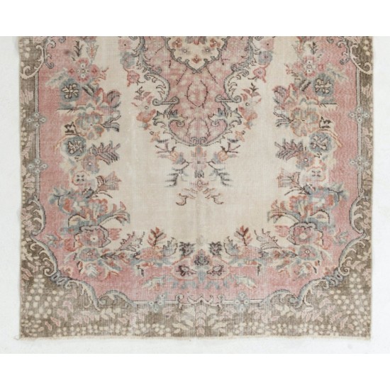 Vintage Hand-Knotted Anatolian Rug, Baroque Style Carpet for Living Room. 5.6 x 9.6 Ft (170 x 290 cm)