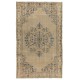 Authentic Vintage Oushak Area Rug, Hand-Knotted in Turkey. 5.9 x 9 Ft (178 x 272 cm)