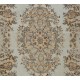 Vintage Handmade Turkish Oushak Wool Rug with Medallion Design. 6 x 9.7 Ft (180 x 295 cm)