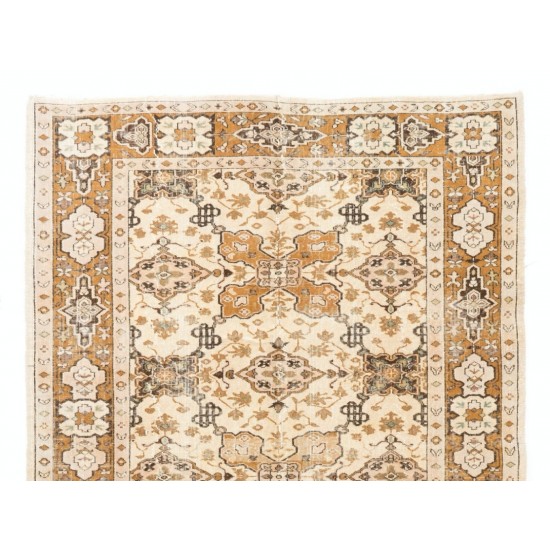 Traditional Vintage Area Rug from Turkey, Ca 1960, Handmade Floor Covering. 6.2 x 9.5 Ft (187 x 287 cm)