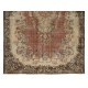 1960s Handmade Turkish Oushak Area Rug, Wool and Cotton Carpet. 6.2 x 9.6 Ft (187 x 290 cm)