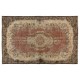 1960s Handmade Turkish Oushak Area Rug, Wool and Cotton Carpet. 6.2 x 9.6 Ft (187 x 290 cm)