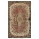 1960s Handmade Turkish Oushak Area Rug, Wool and Cotton Carpet. 6.2 x 9.6 Ft (187 x 290 cm)