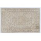Vintage Hand-Knotted Central Anatolian Rug, Turkish Antique Washed Mid-Century Carpet. 6.3 x 9.9 Ft (190 x 300 cm)