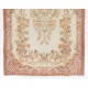 Mid-Century Handmade Turkish Floral Medallion Design Rug. 6.3 x 10.2 Ft (190 x 308 cm)