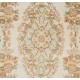Mid-Century Handmade Turkish Floral Medallion Design Rug. 6.3 x 10.2 Ft (190 x 308 cm)