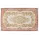 Mid-Century Handmade Turkish Floral Medallion Design Rug. 6.3 x 10.2 Ft (190 x 308 cm)