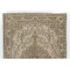 Vintage Hand-Knotted Central Anatolian Rug, Turkish Antique Washed Mid-Century Carpet. 6.6 x 9.4 Ft (199 x 285 cm)