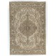 Vintage Hand-Knotted Central Anatolian Rug, Turkish Antique Washed Mid-Century Carpet. 6.6 x 9.4 Ft (199 x 285 cm)