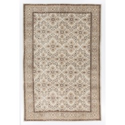 Handmade Vintage Rug, Floral Patterned Anatolian Carpet. 6.6 x 9.8 Ft (200 x 296 cm)