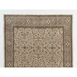 Handmade Vintage Rug, Floral Patterned Anatolian Carpet. 6.6 x 10.2 Ft (200 x 309 cm)