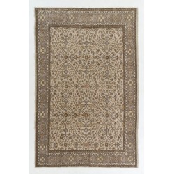 Handmade Vintage Rug, Floral Patterned Anatolian Carpet. 6.6 x 10.2 Ft (200 x 309 cm)