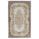 Mid-Century Handmade Turkish Oushak Wool Area Rug with Medallion Design. 6.6 x 10.9 Ft (200 x 330 cm)