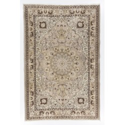 Traditional Vintage Area Rug from Turkey, Ca 1960, Handmade Floor Covering. 6.8 x 10 Ft (205 x 307 cm)