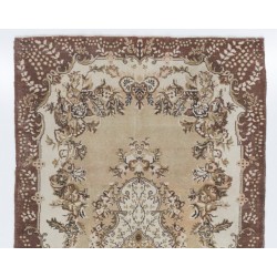 Traditional Vintage Area Rug from Turkey, Ca 1960, Handmade Floor Covering. 6.8 x 11.5 Ft (206 x 350 cm)