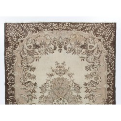 Traditional Vintage Area Rug from Turkey, Ca 1960, Handmade Floor Covering. 6.8 x 10 Ft (207 x 307 cm)