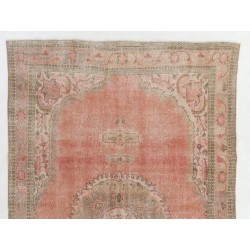 Traditional Vintage Handmade Turkish Wool Area Rug. 6.8 x 10.7 Ft (207 x 324 cm)
