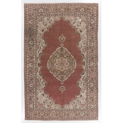 Mid-Century Handmade Turkish Oushak Wool Rug with Medallion Design. 7 x 10.9 Ft (213 x 330 cm)