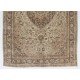 Traditional Vintage Handmade Turkish Wool Area Rug. 7 x 10.5 Ft (215 x 320 cm)