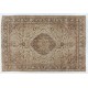 Traditional Vintage Handmade Turkish Wool Area Rug. 7 x 10.5 Ft (215 x 320 cm)