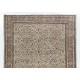 Vintage Handmade Turkish Rug, Large Floral Pattern Carpet. 7.2 x 10.2 Ft (217 x 310 cm)